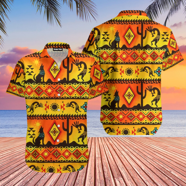 Kokopelli Myth Yellow Native American Hawaii Shirt For Men And Women Ha111196