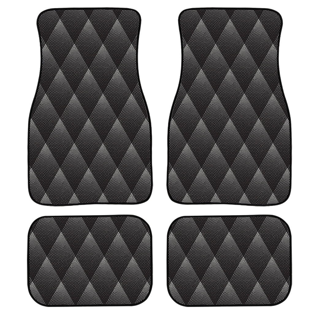 Dot Geometric Triangle Pattern Print Front And Back Car Floor Mats, Front Car Mat