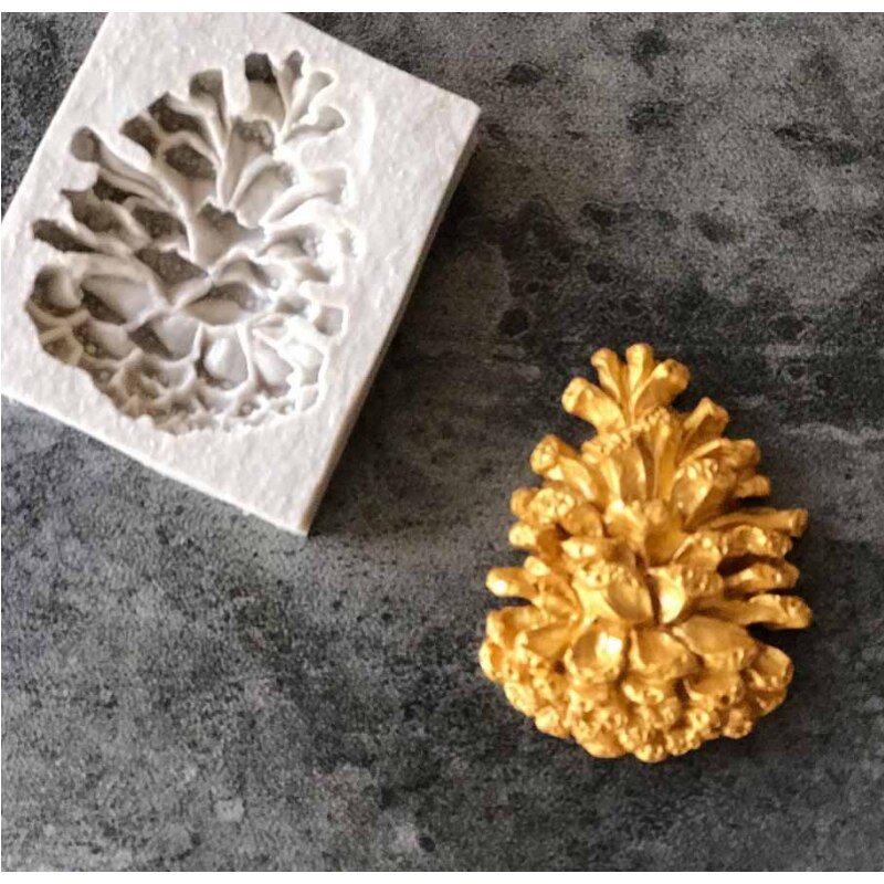 3D DIY Christmas Pine Cones Shape Cake Fondant Mold Candy Chocolate Silicone Molds Biscuits Mould DIY Cake Decoration Tools alx