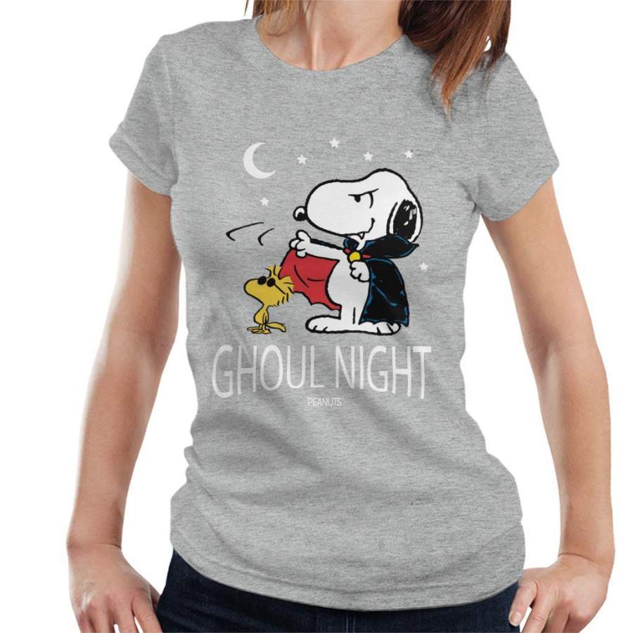 Peanuts Ghoul Night Snoopy & Woodstock Women’s T-shirt