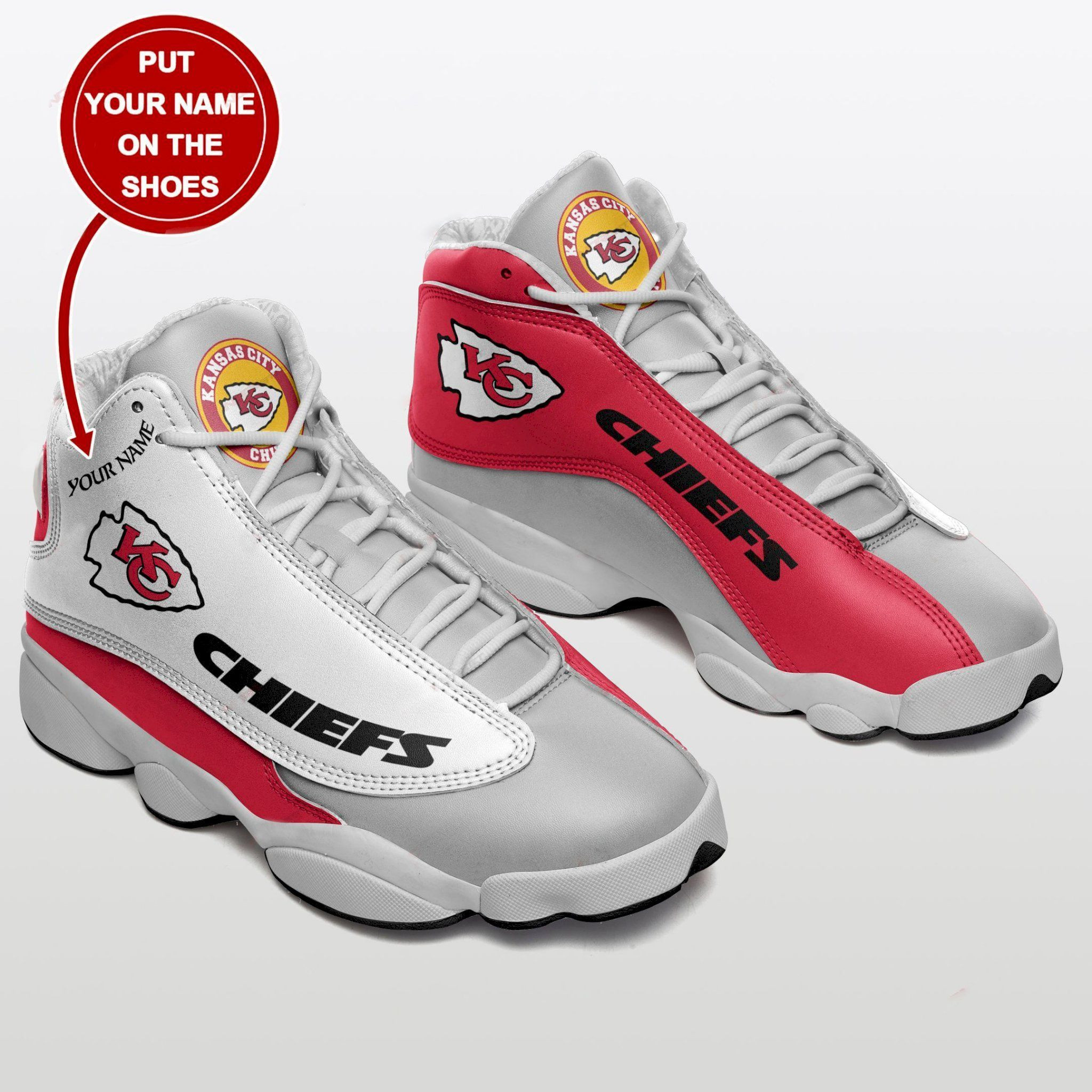 Kansas City Chiefs  Personalized Air Jordan 13 Sneakers Sport Shoes For Fans