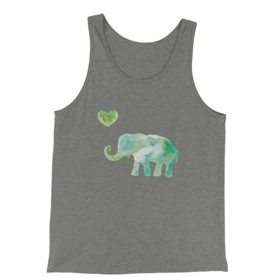 Elephant With Ballon Watercolors Jersey Tank Top for Men