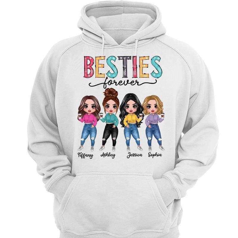 Doll Besties Floral Leopard Checkered Pattern Personalized Hoodie Sweatshirt