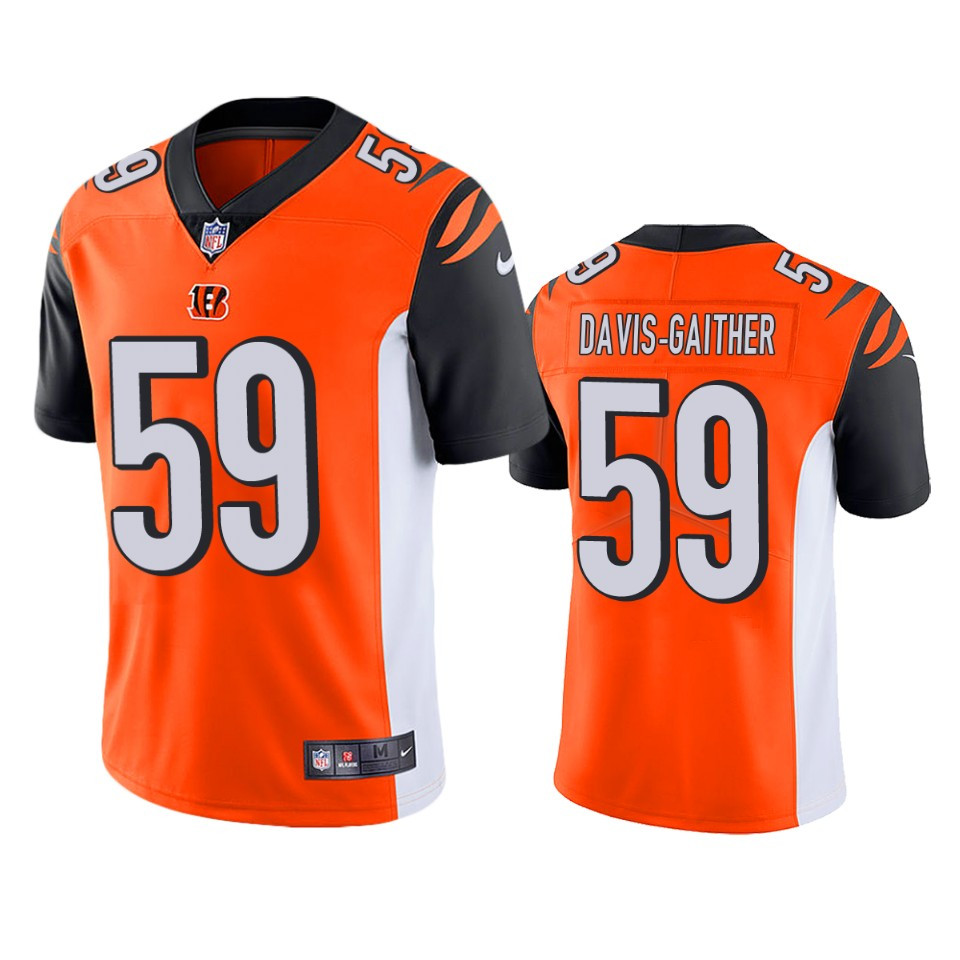 Cincinnati Bengals Akeem Davis-gaither Orange Vapor Untouchable Limited Jersey