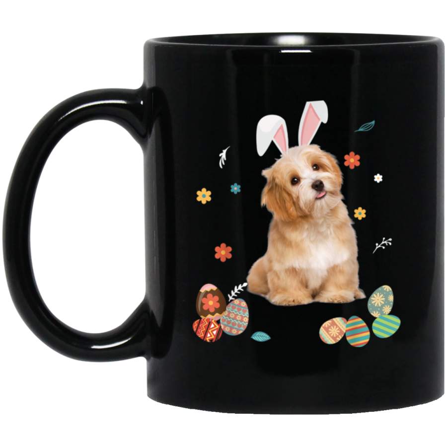 Poodle Bunny Rabbit Happy Easter Day Mug