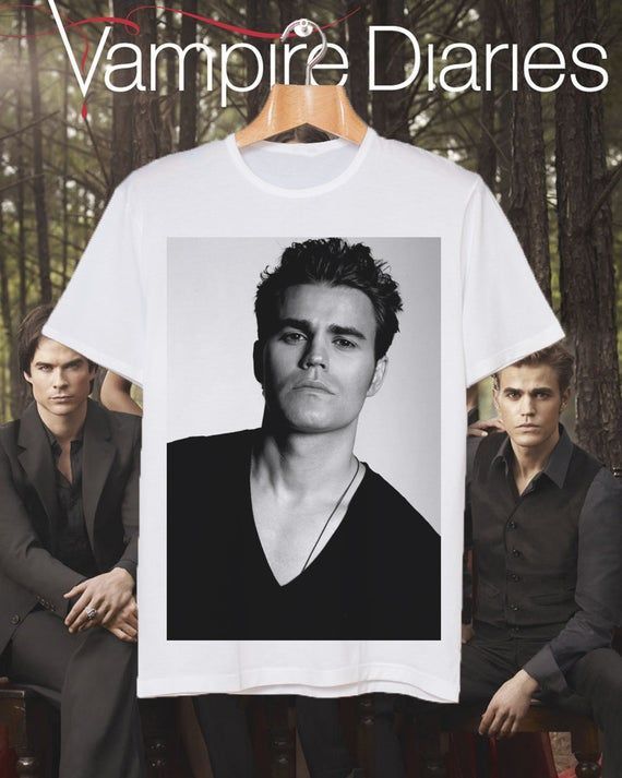 Stefan Salvatore Vampire Diaries Paul Wesley Bbmt125 White Shirt