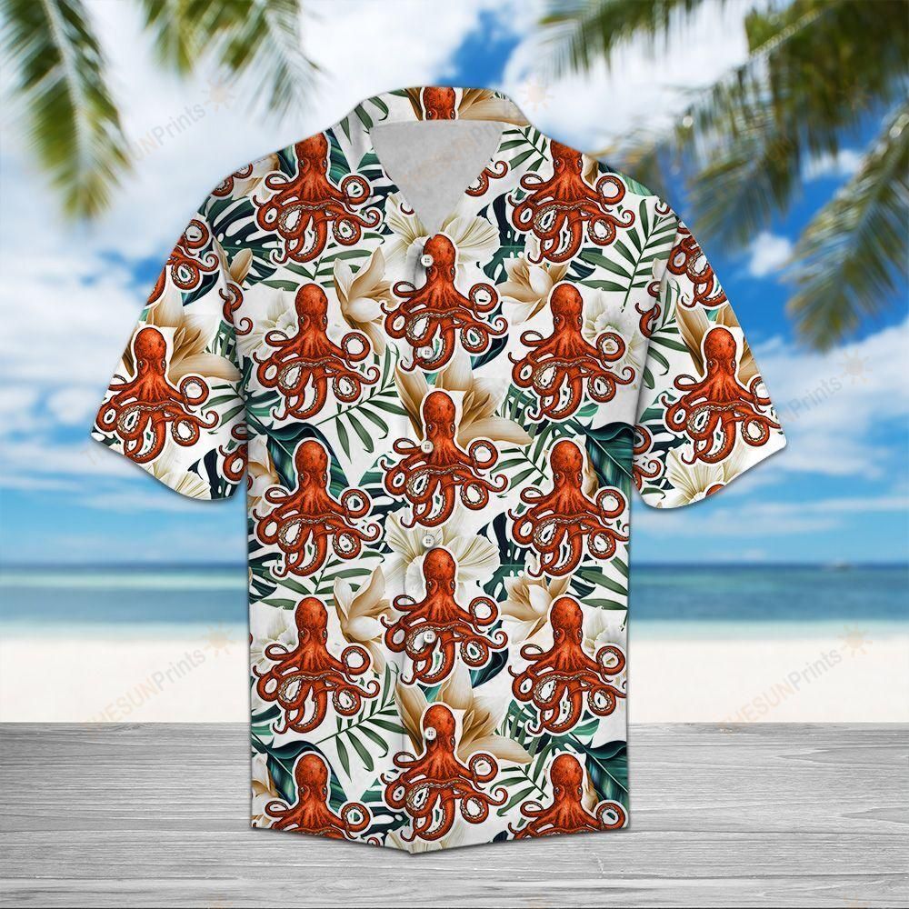 Octopus Flower Tropical Hawaiian Shirt Ha97640