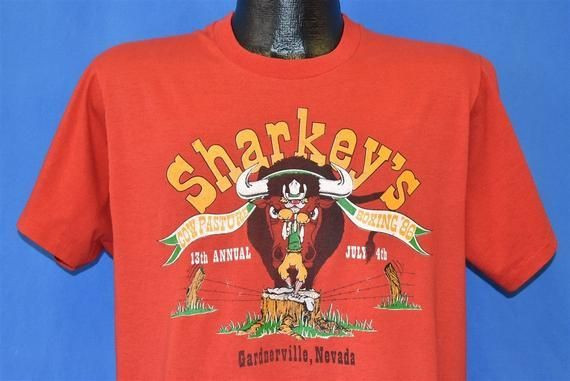 80S Sharkey S Cow Pasture Boxing 86 Shirt