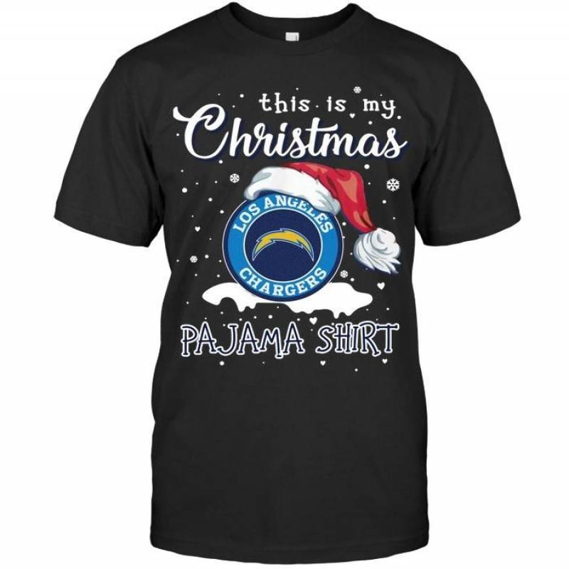 This Is My Christmas Los Angeles Chargers Pajama Shirt T Shirt