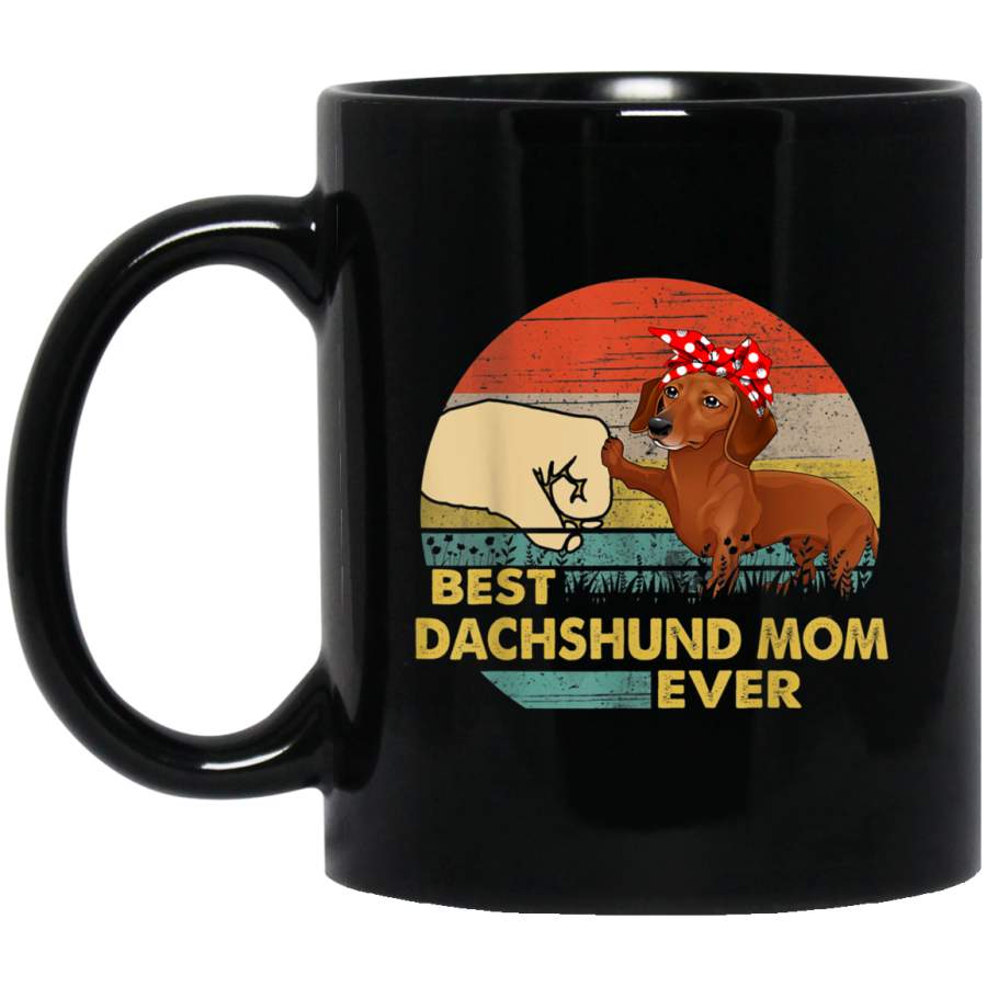 Best Dachshund Mom Ever Retro Vintage Mom Mothers Day Mug