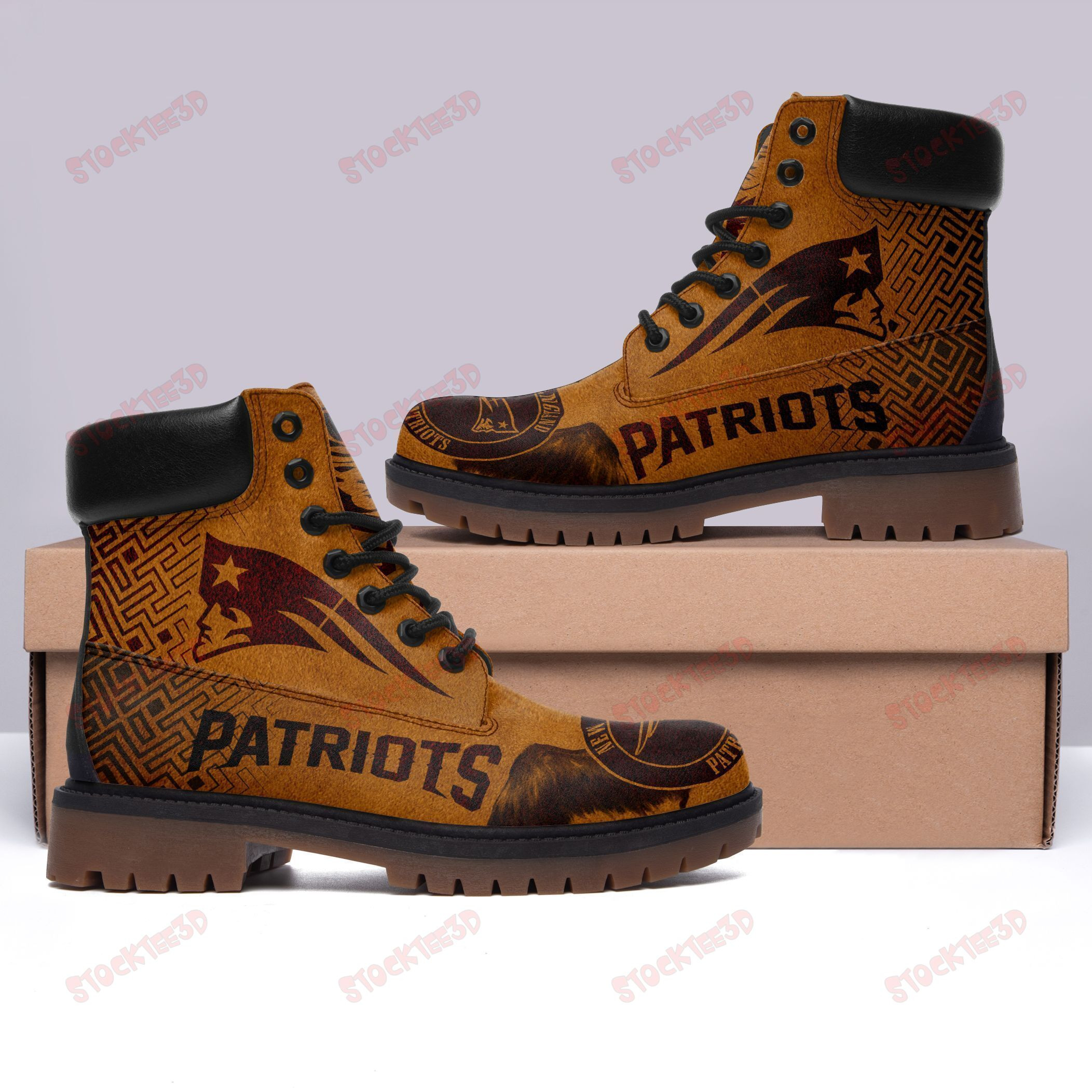 New England Patriots Boots – Premium Shoes/ Premium Leather Boots – Gift For Sports Lovers 013