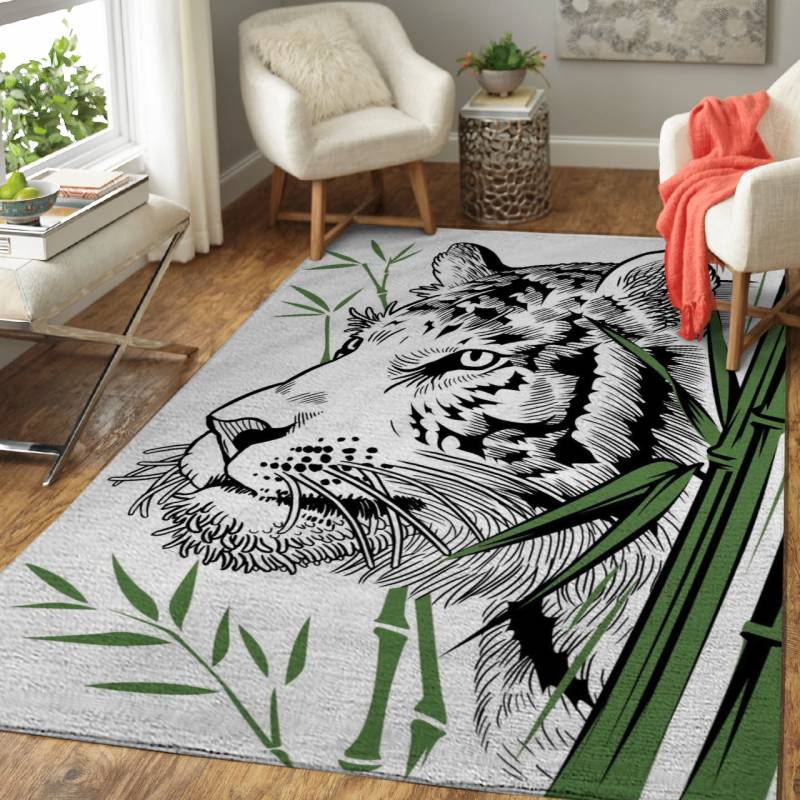 Tiger Bamboo – Animals Area Rug Carpet