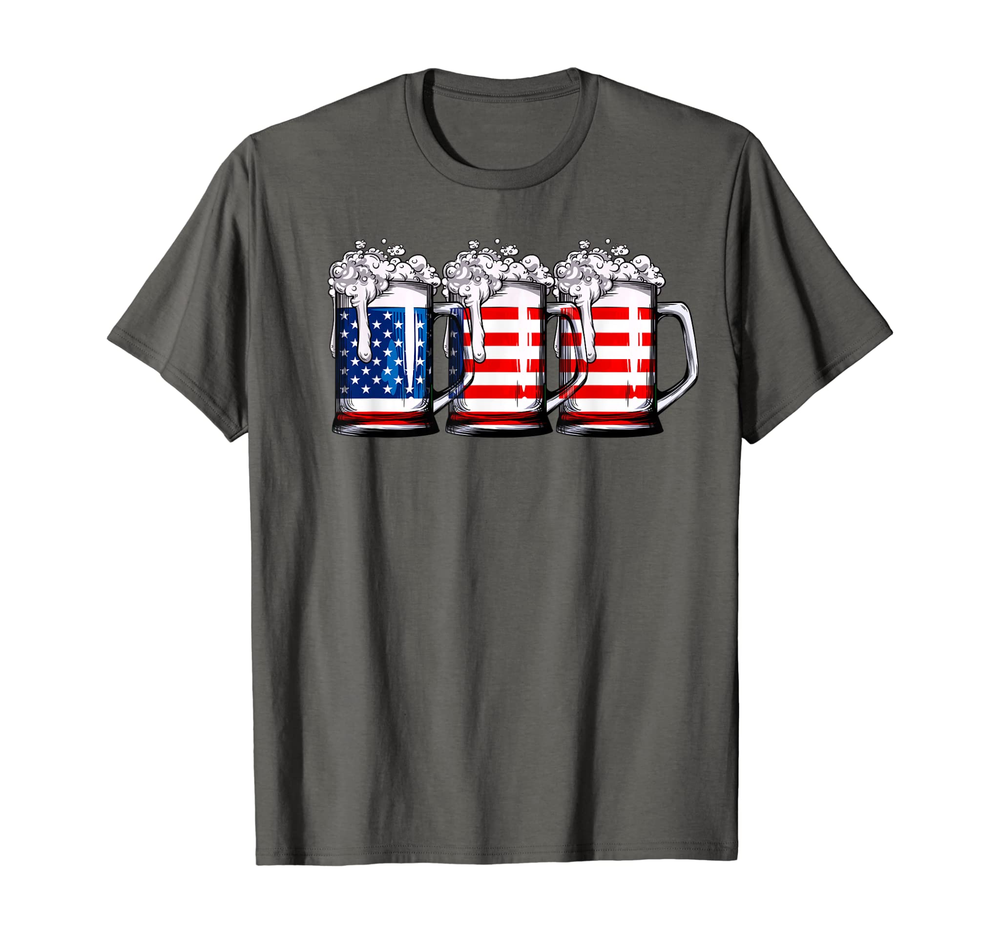 4th of July Shirts for Men Beer American Flag Women Drinking