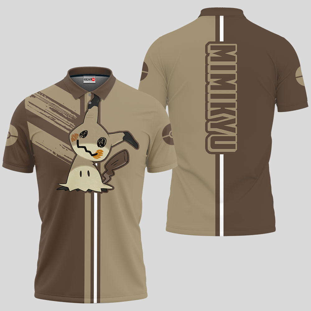 Mimikyu Polo Shirts Custom Pokemon Anime Merch Clothes