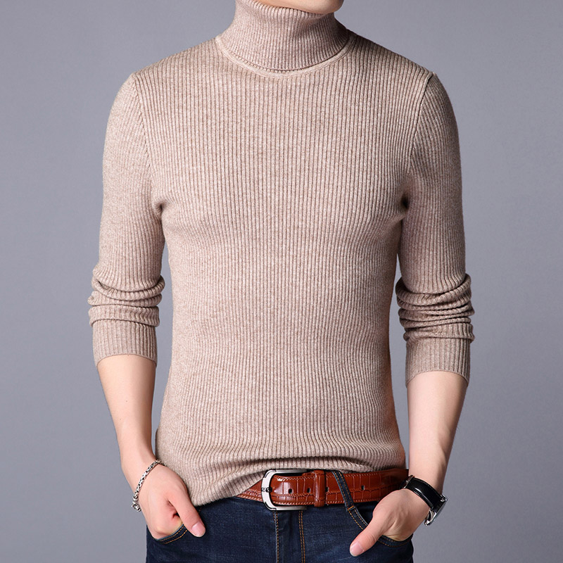 Top Quality Warm New Brand Knit Pullover Turtle Necks Sweater Winter Solid Color Simple Casual Men Jumper Fashion Clothing 2022 alx