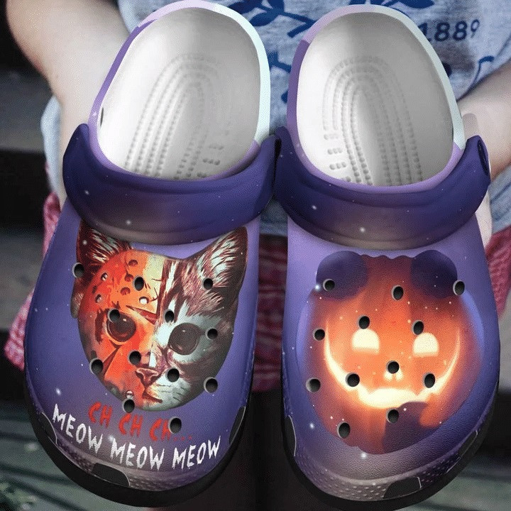 Ch Meow Cat Jason Voorhees Crocband Clogs