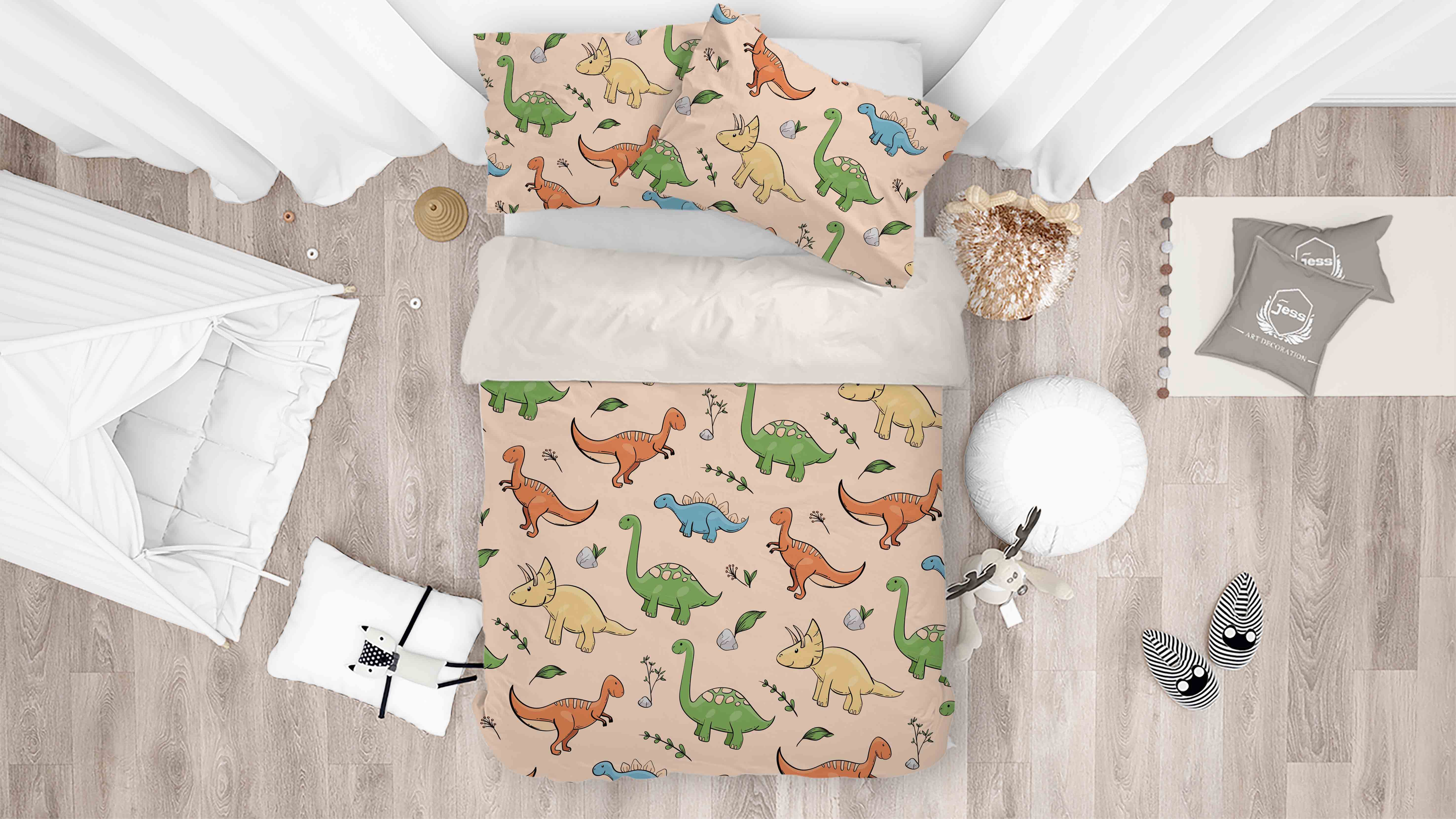 3D Dinosaur Pattern Quilt Cover Set Bedding Set Pillowcases 39