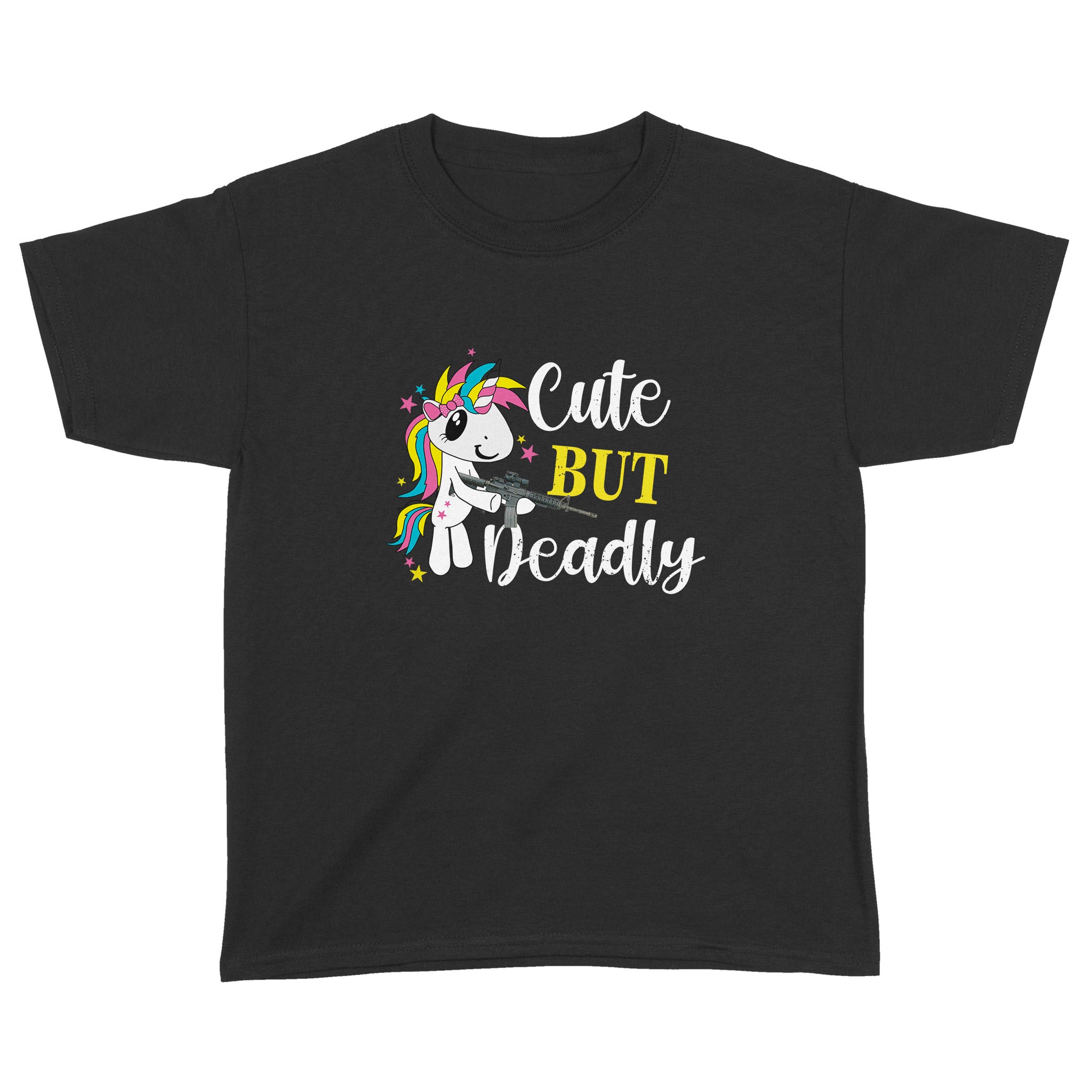 Unicorn Cute But Deadly Funny Shirt – Standard Youth T-Shirt