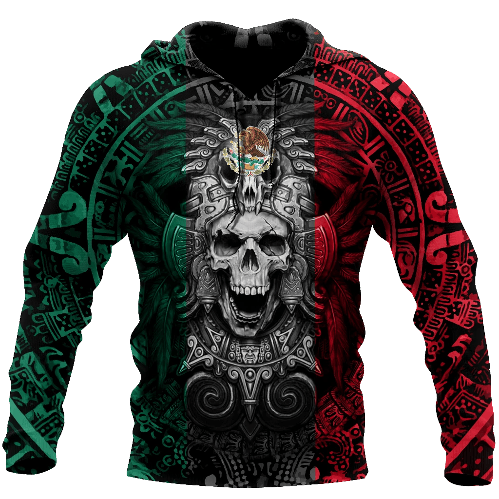 Power Skullcap Tattoo Mexico 3D Hoodie Tshirt – Gift For Man Boy Friend