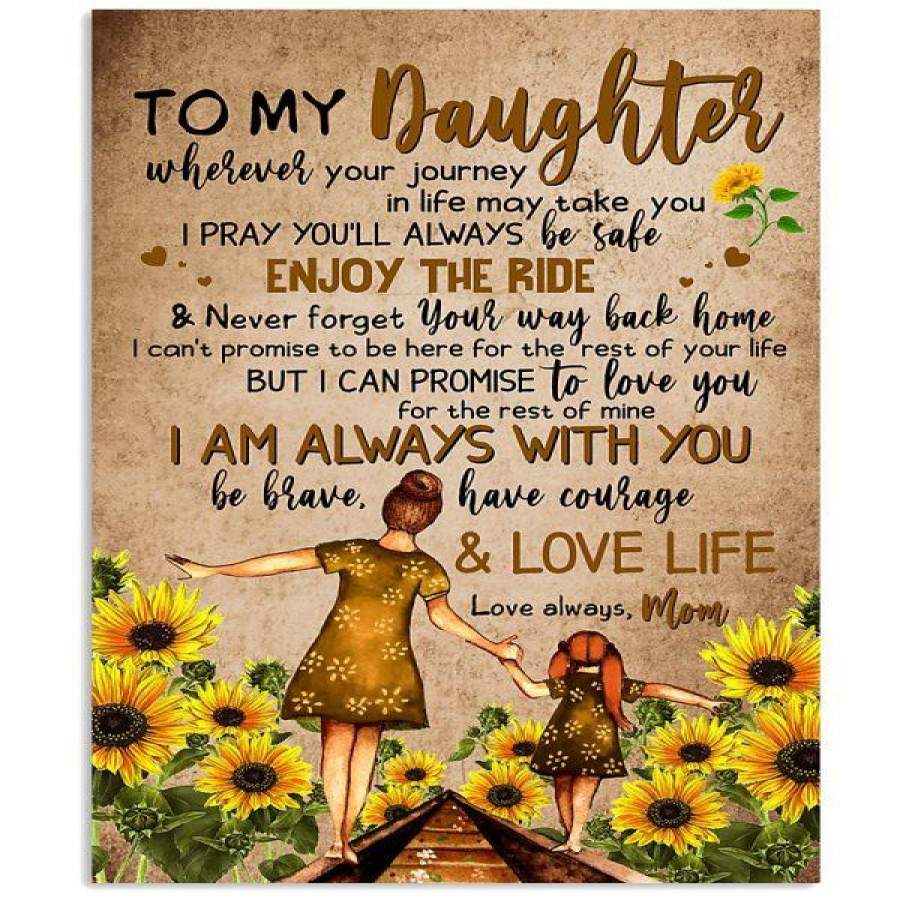 TO DAUGHTER – TAKE HANDS – WHEREVER Vertical Poster