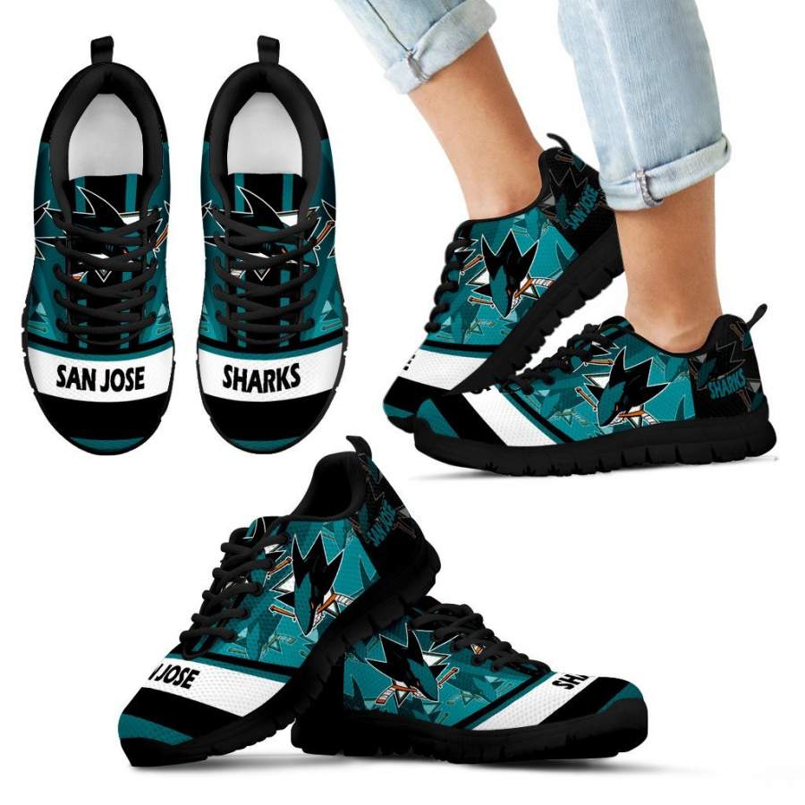 Three Impressing Point Of Logo San Jose Sharks Sneakers