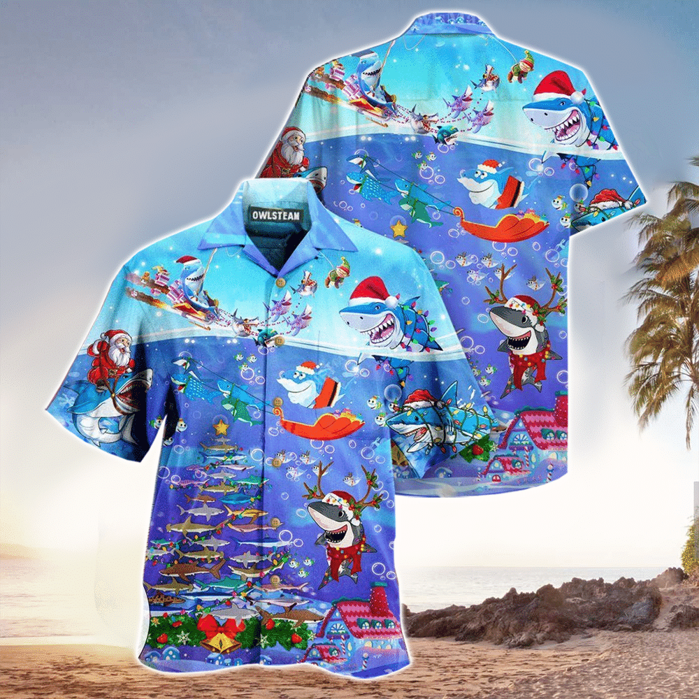 Shark Christmas Hawaii Shirt For Lovers Ha96340