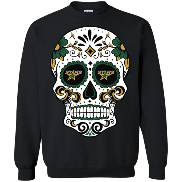 Dallas Stars Sugar Skull Long Sleeve Sweatshirt Hoodie T-Shirt