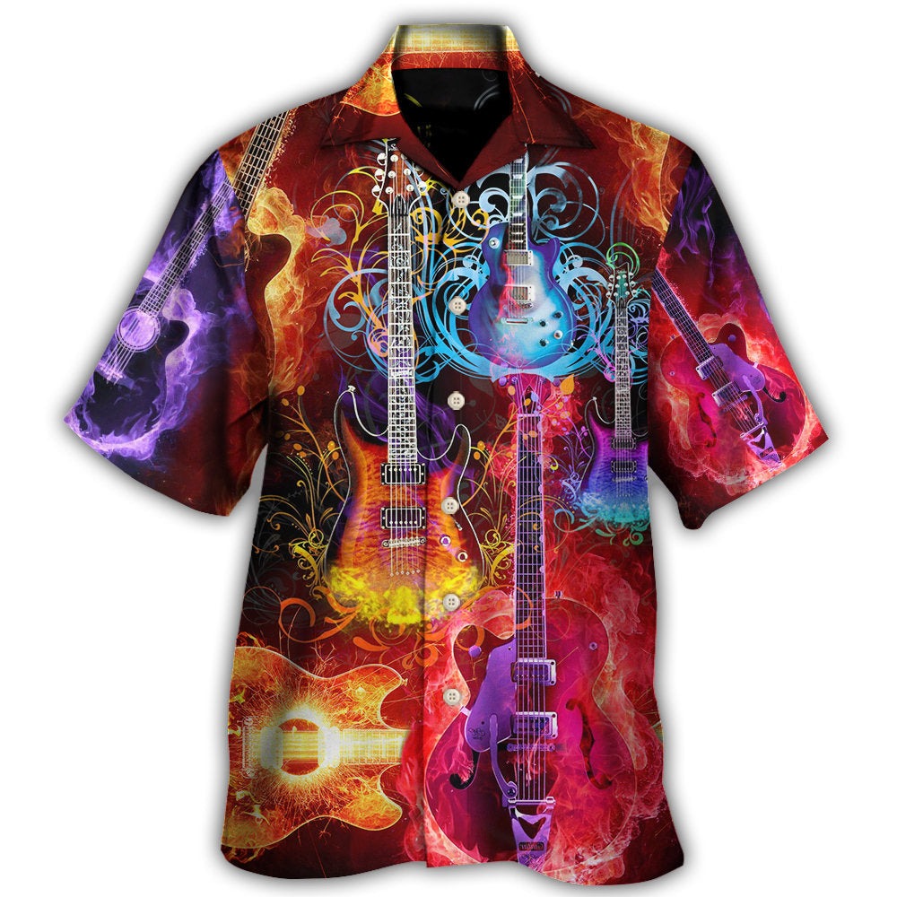 Guitar Lover Ascoustic Beautiful Colorful Hawaii Shirt Ha67673