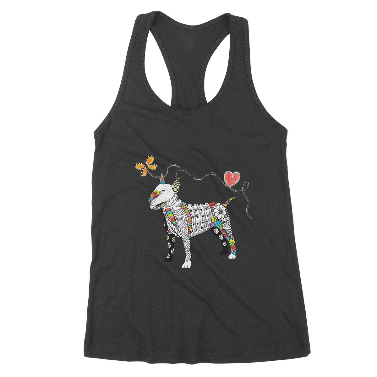 Zentangle Rainbow Bull Terrier – Premium Women’S Tank, Gift For Dog Lover, Gift For Bull Terrier Lover T-Shirt Hoodie All Color Size S-5Xl
