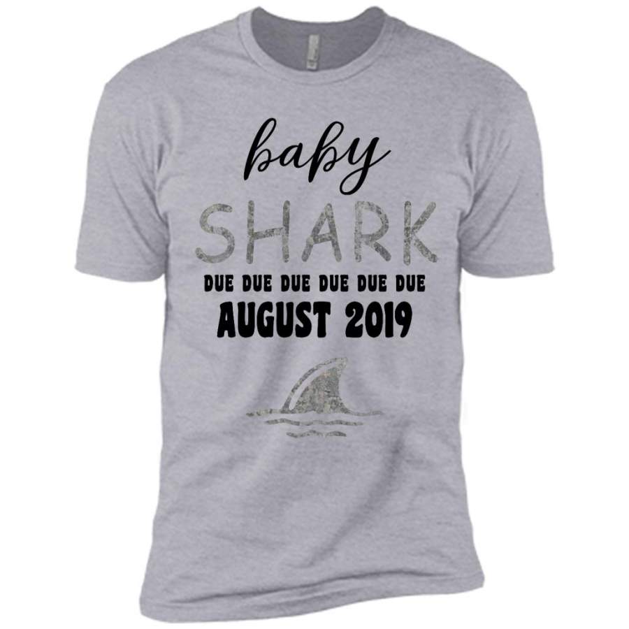 Baby Shark Due Due Due Due August 2019, Birthday Gift – Canvas Unisex USA Shirt