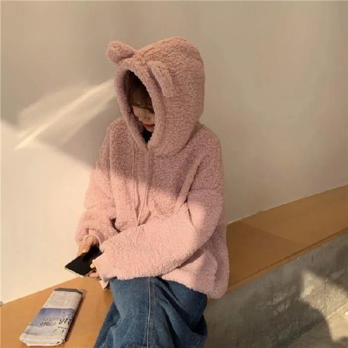 2022 Women’s Loose Top Hoodies Sweatshirts Tops Sudaderas Cute Hoodie Bear Hoodie Women Hoodie Bear Large Size Coat Sweatshirt alx