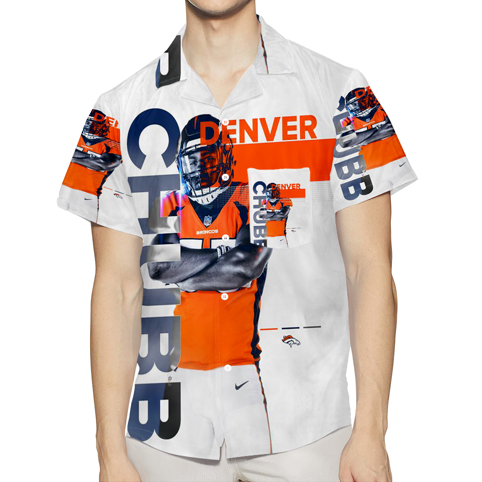 Denver Broncos Bradley Austin Chubb3 3D All Over Print Summer Beach Hawaiian Shirt With Pocket