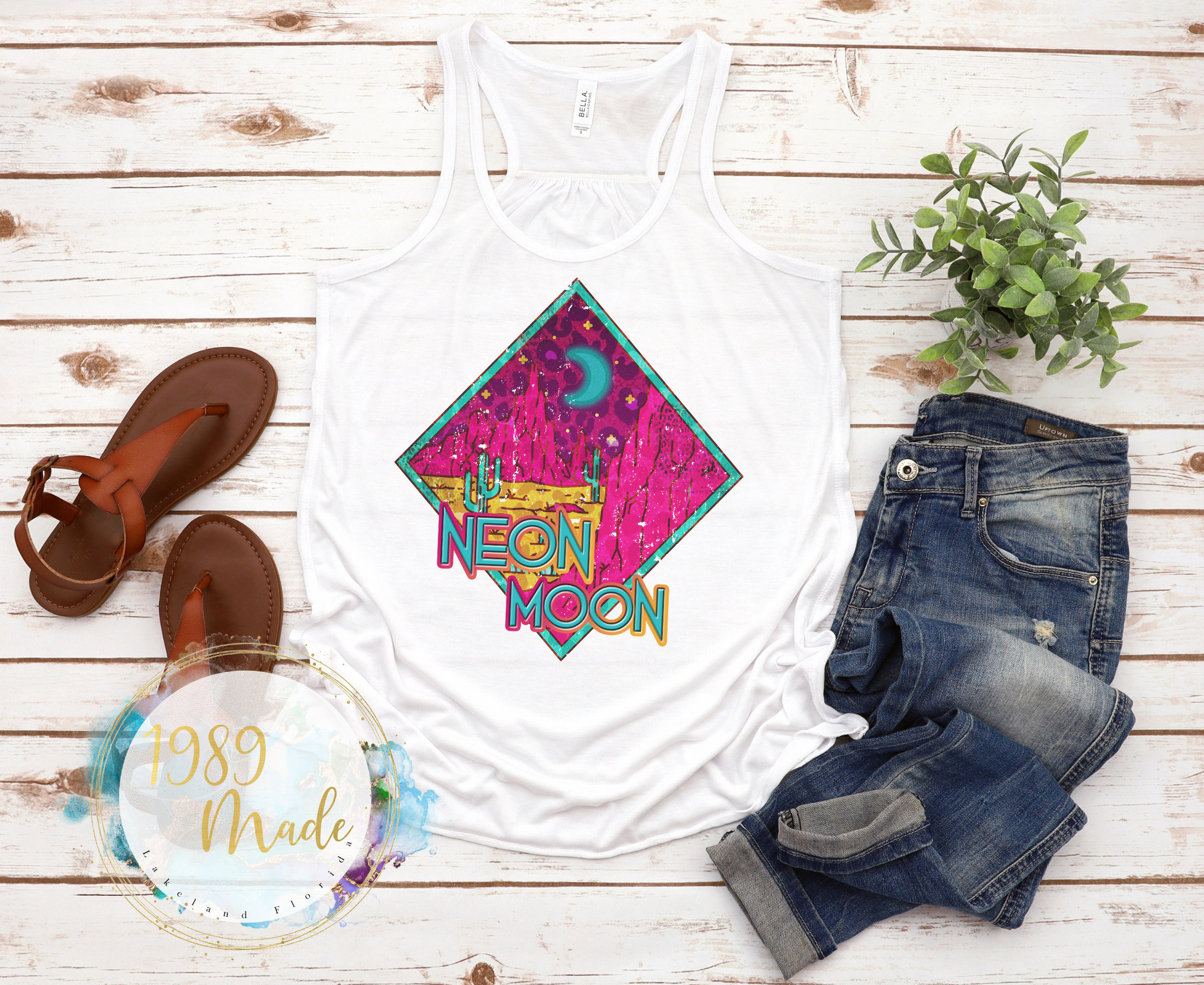 Neon Moon Graphic Tank