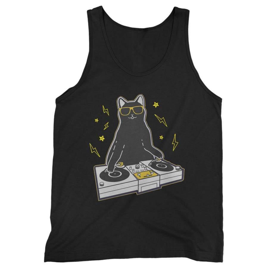 Cat Dj Unisex Kids’ Toddler Man’s Tank Top