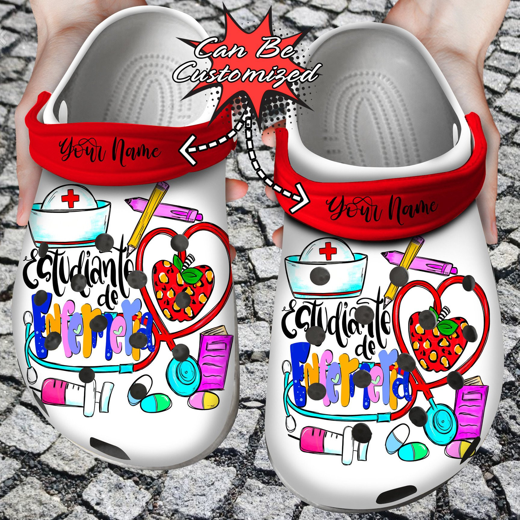 Personalized School Registered Nurse Crocs Clog Shoes Custom Crocs