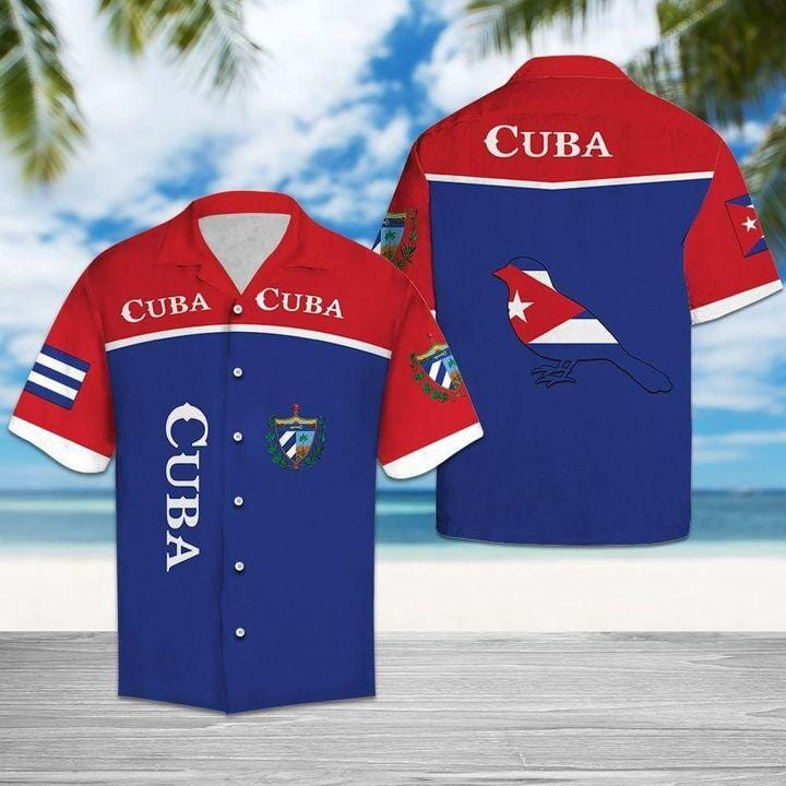 Cuba Latino American Red Navy Unisex Hawaii Shirts Ha15169