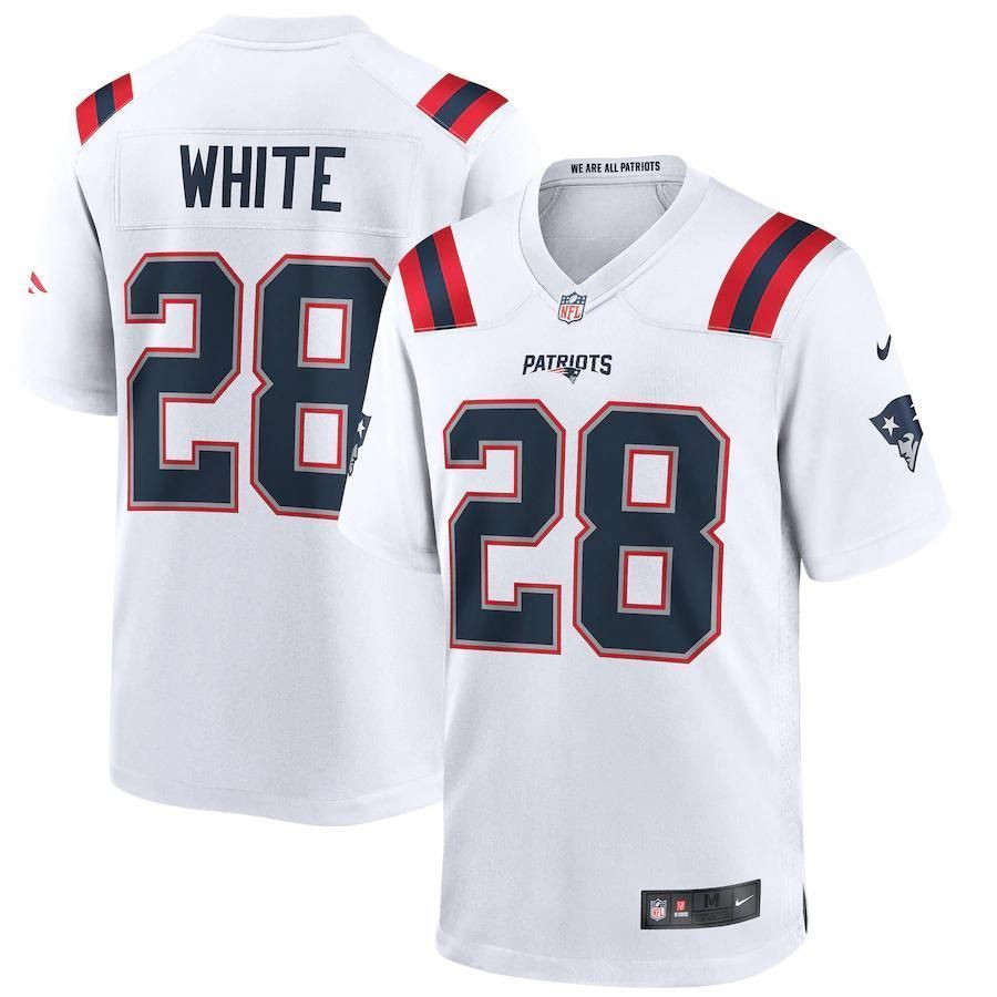 New England Patriots James White White Game 3D Jersey