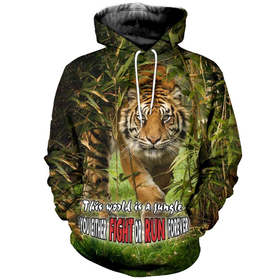 3D All Over Printed Tiger T-shirt Hoodie CTL290308