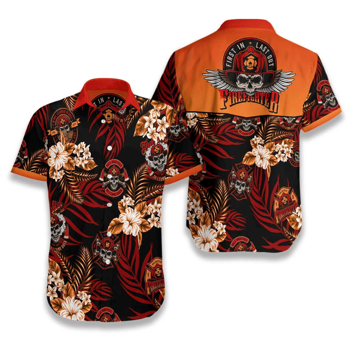 Cover Your Body With Amazing Hawaii Aloha Shirts Firefighter First In Last Out Ha3002