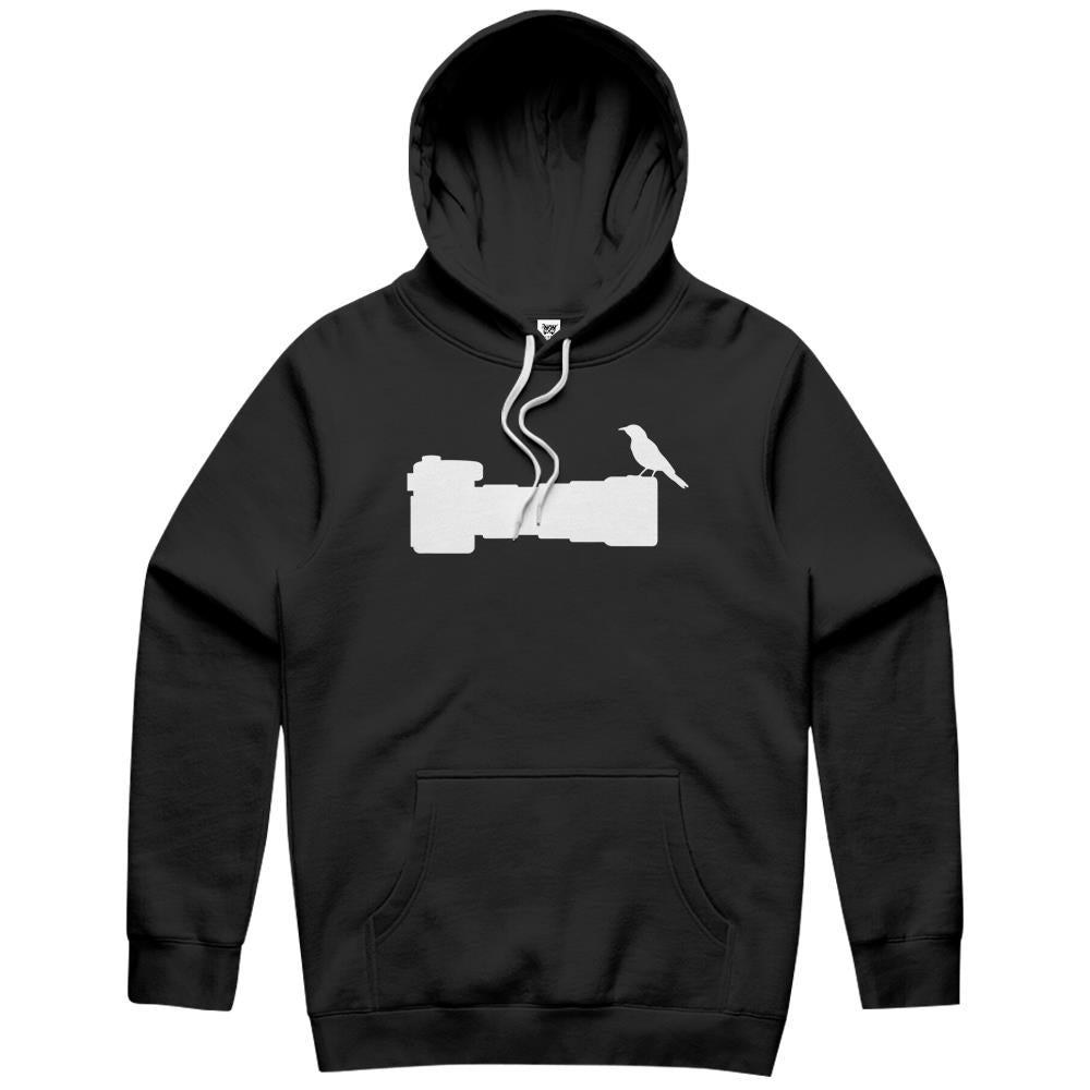 Bird On Long Lens Camera Bird Photographer Photography Hoodie