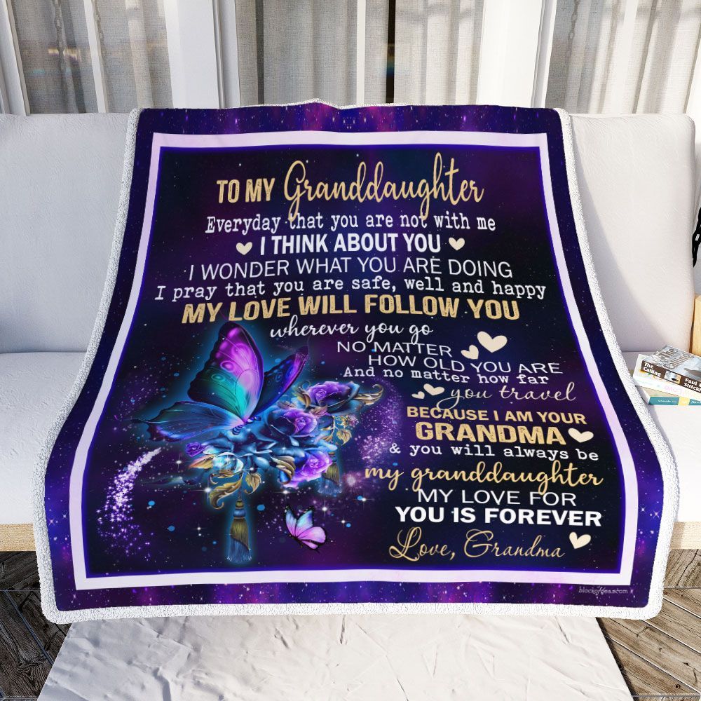 To My Granddaughter, My Love For You Is Forever Sofa Throw Blanket