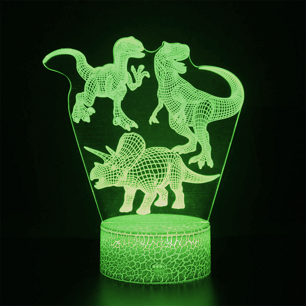 3D Dinosaur LED Night Light For Child Bedroom Decor 16 Changing Colour Touch Remote Control LED Table Desk Lamp Creative Gift 30 alx