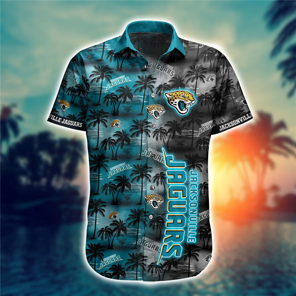 Jacksonville Jaguars Hawaii Shirt Palm Tree Pattern Ha16019