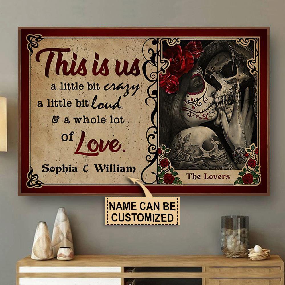 Aeticon Gifts Personalized Skeleton The Lovers This Is Us Canvas Mom Dad Gift Home Decor