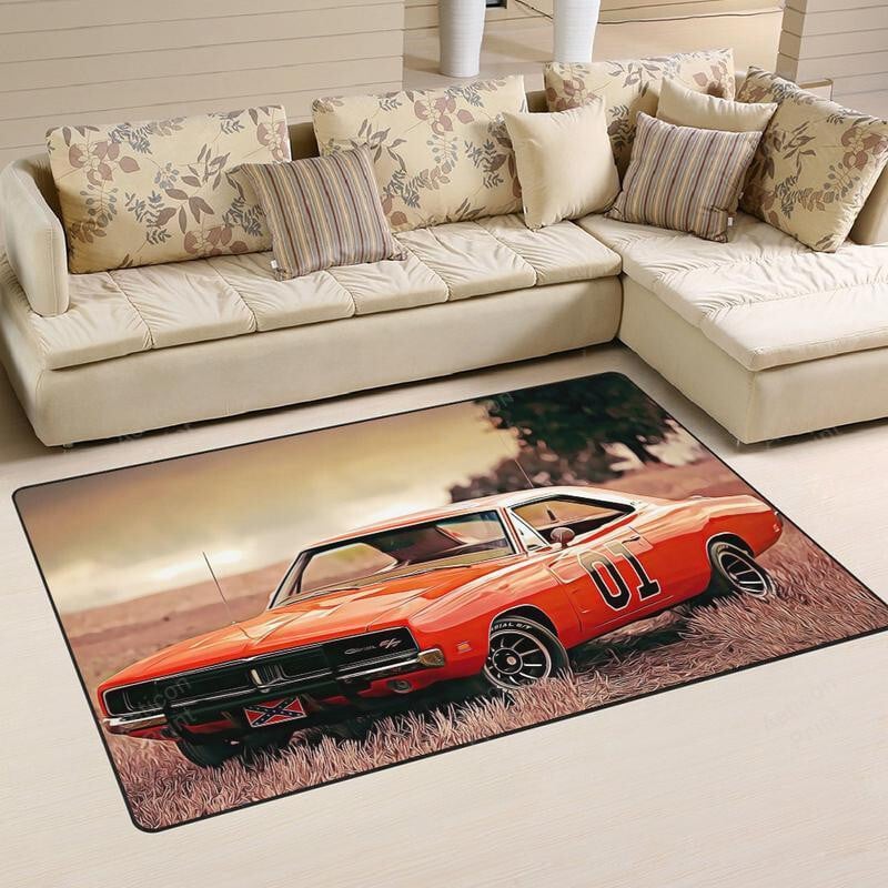 Doh Area Rug Carpet Vintage Home Decor Gift Idea General Lee The Dukes Of Hazzard Good Ole Boy Dodge Charger 7