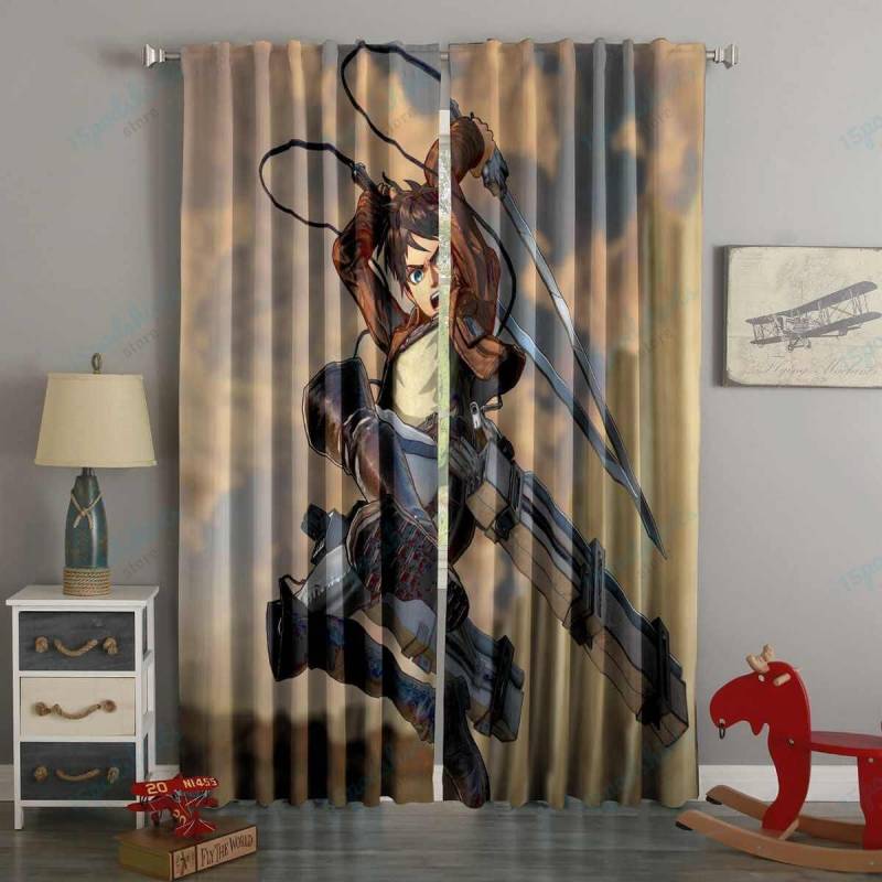 3D Printed Attack on Titan Style Custom Living Room Curtains