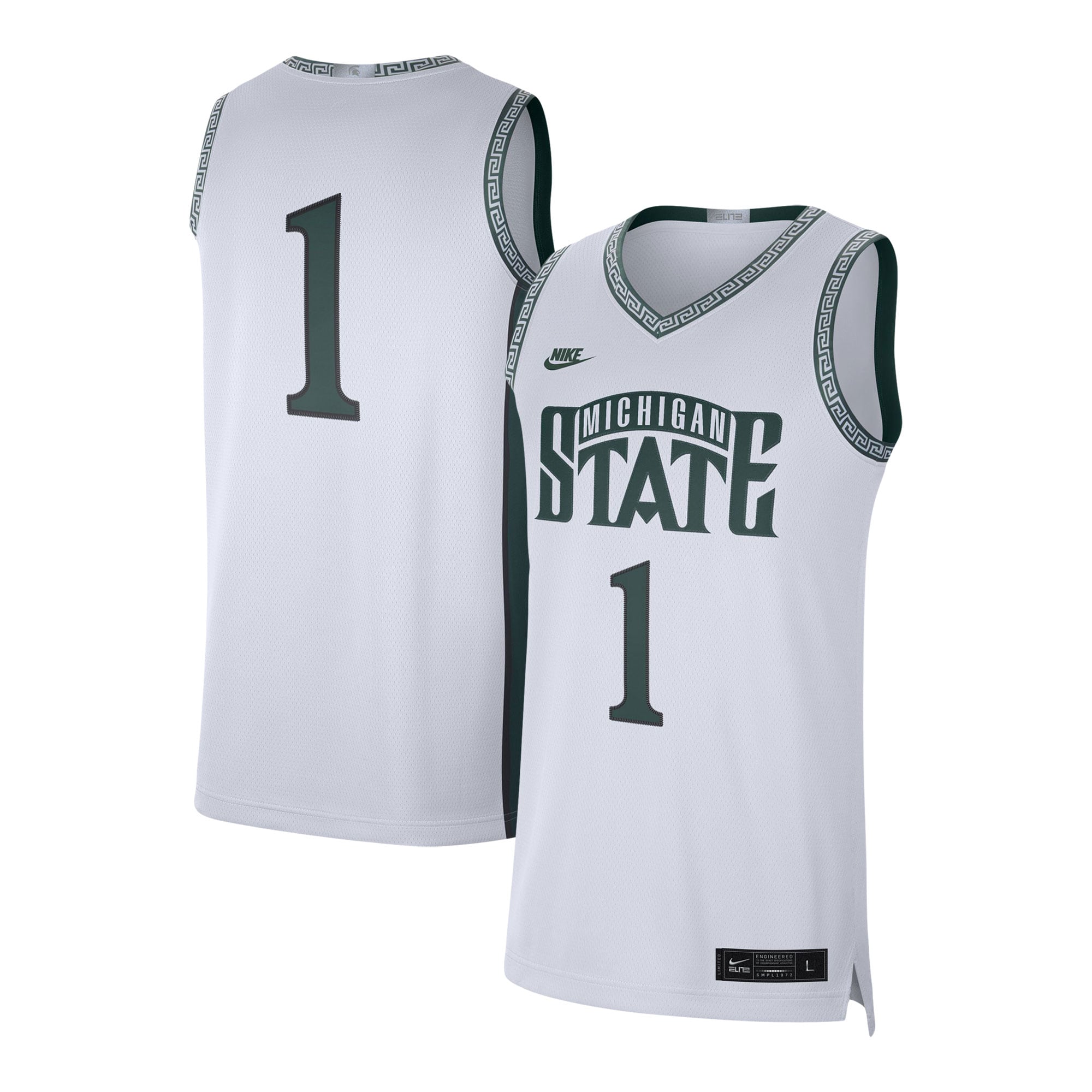 #1 Michigan State Spartans Jordan Brand Limited Authentic Jersey – White