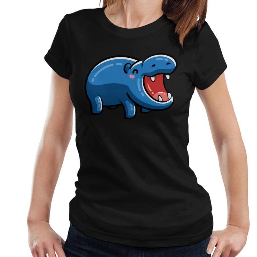 Carttoon Cute Hippo Women’s T-Shirt