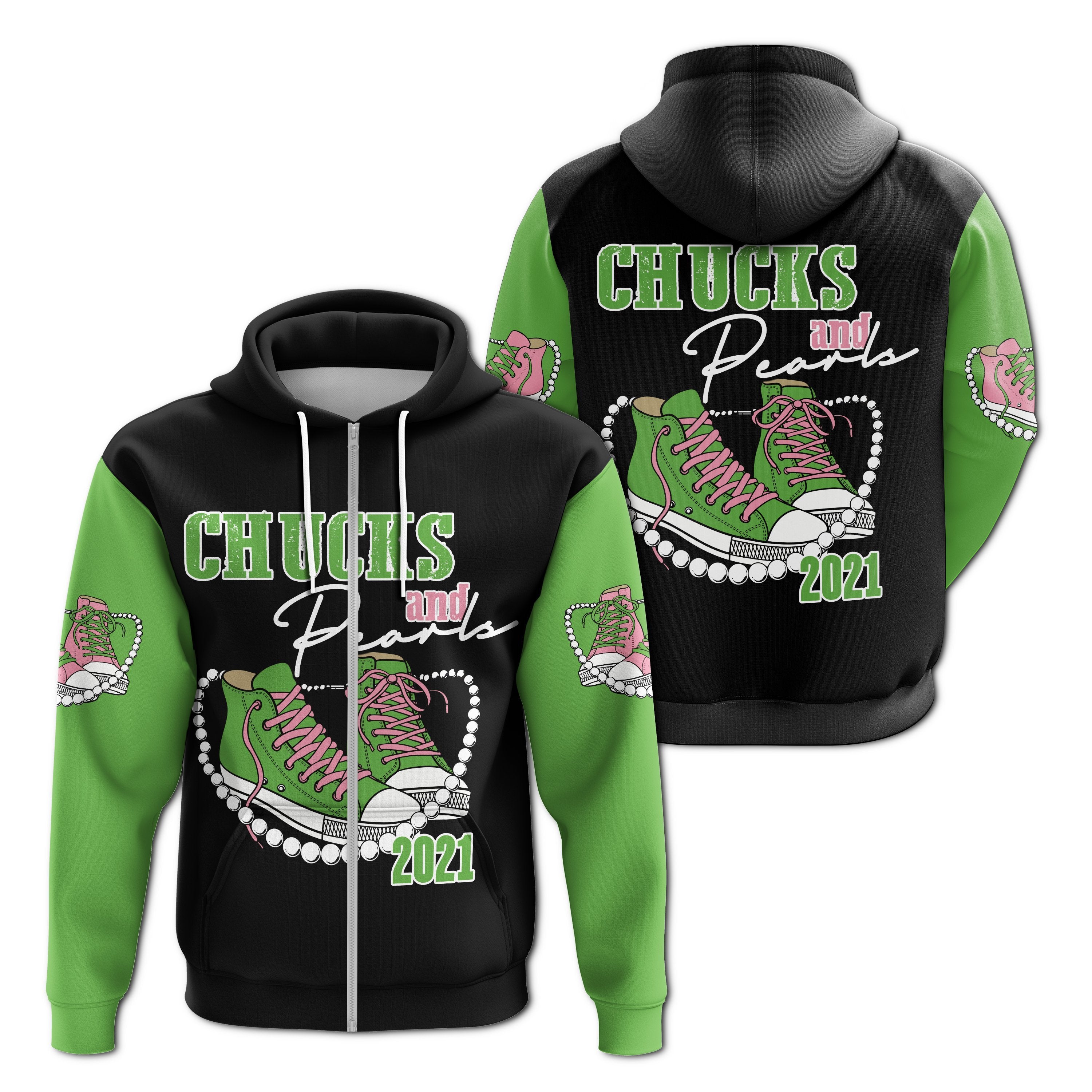 Greek Life Hoodie – Alpha Kappa Alpha K.H Pearls 2021 Zip Hoodie