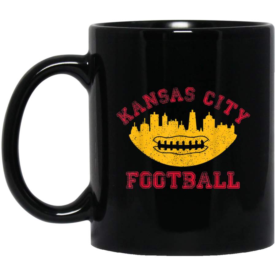 Distressed KC Pro Football Team Vintage Kansas City Skyline Mug